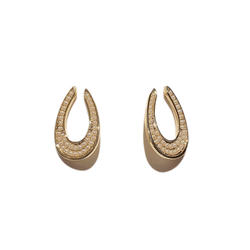 Classic Pearl Golden Earrings