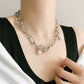 Exceptional silver chain with pearls