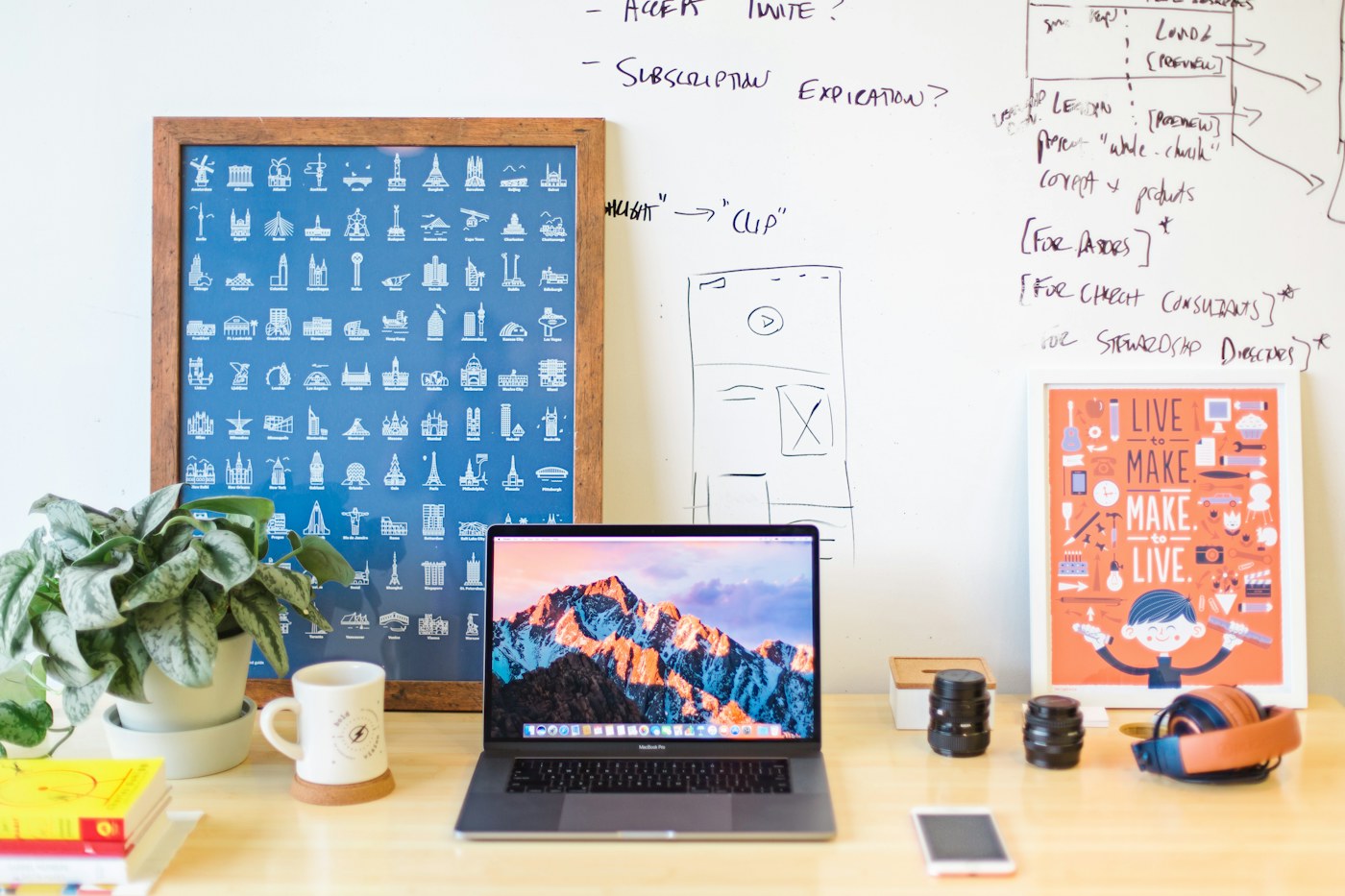 Home Website design workspace