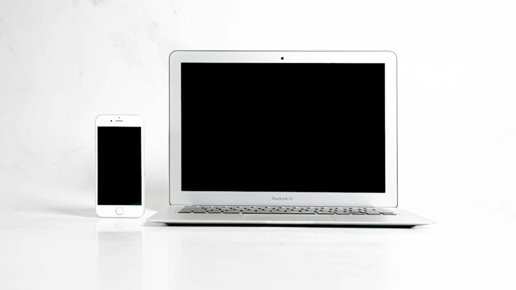 Laptop and phone illustrating a responsive business website