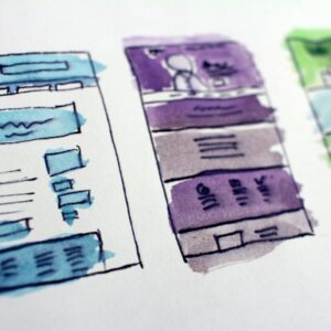 Website layout sketches