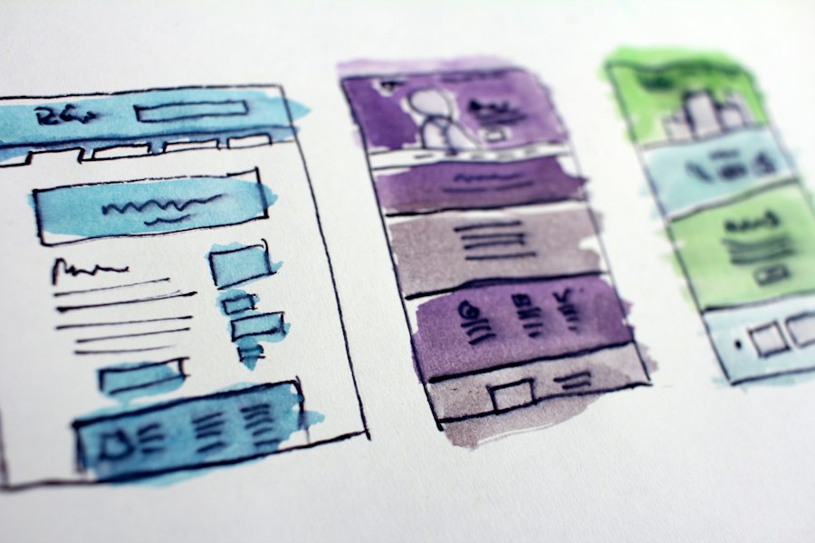 Home Website planning sketches
